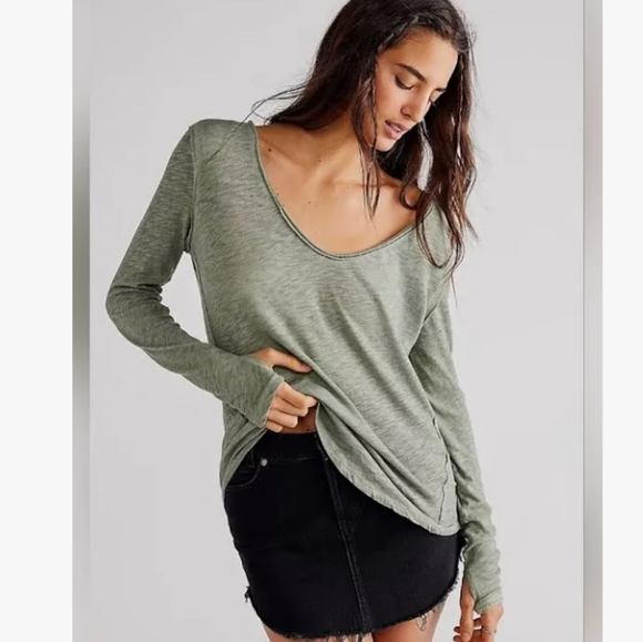 Free People Tops - NWOT Free People 'It's a Secret' Long Sleeve Top